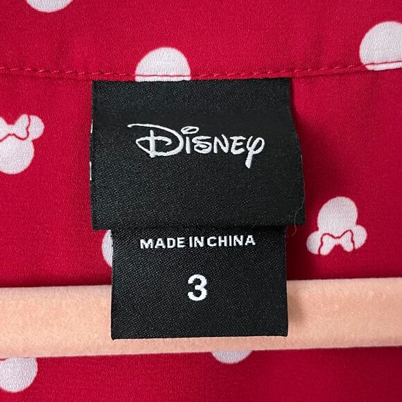 Torrid Disney Top Womens 3X Red White Minnie Mouse Harper Georgette Dot Blouse - Picture 10 of 12
